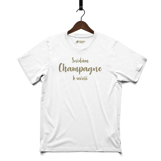 ZLATÉ SNÍDÁM CHAMPAGNE - BÍLÉ TRIKO