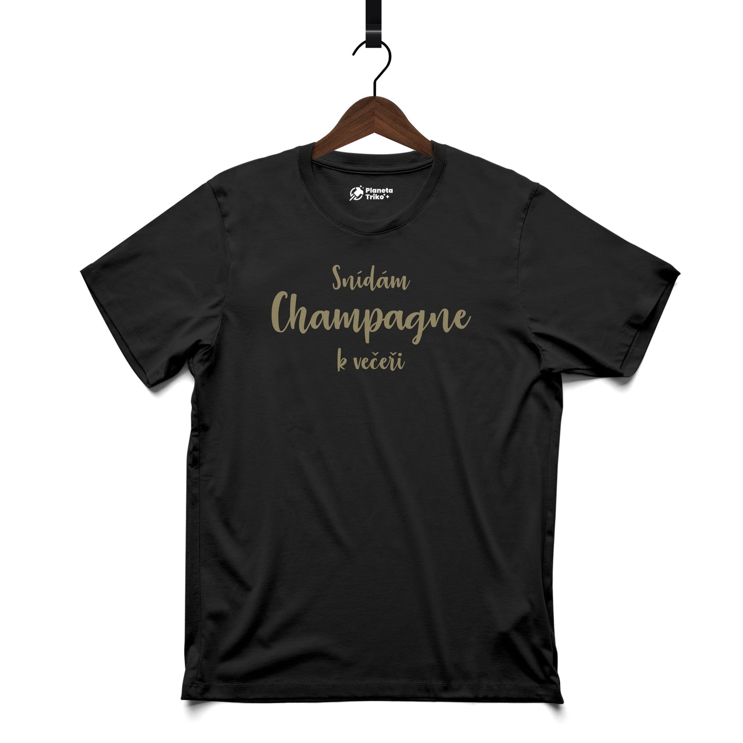 ZLATÉ SNÍDÁM CHAMPAGNE - ČERNÉ TRIKO