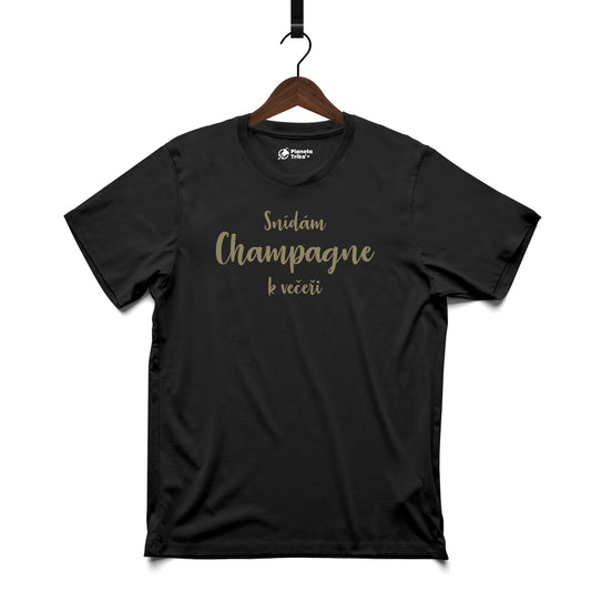 ZLATÉ SNÍDÁM CHAMPAGNE - ČERNÉ TRIKO